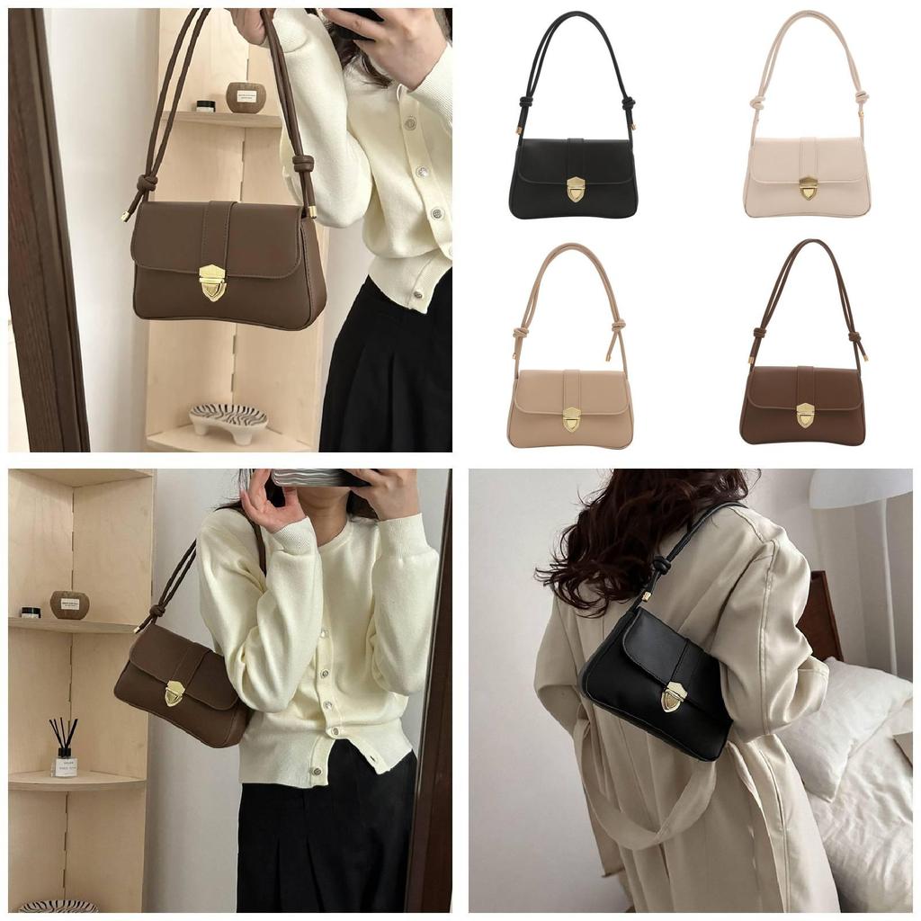Fashion Womens Bag 2023 Winter New Stylish Solid Color Shoulder Bag**