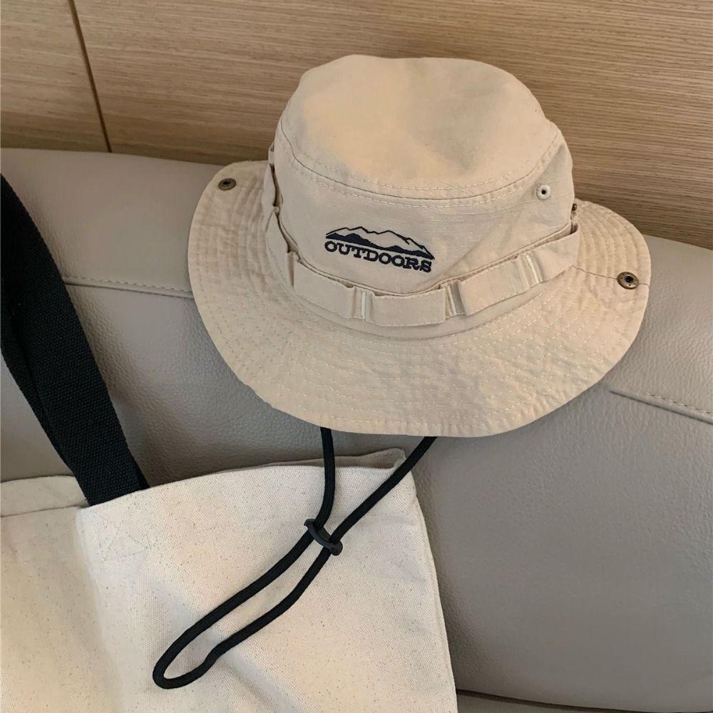 Big Brim Hiking Fisherman Hat Sun Protection Sun Protection Bucket Cap  Mountaineering
