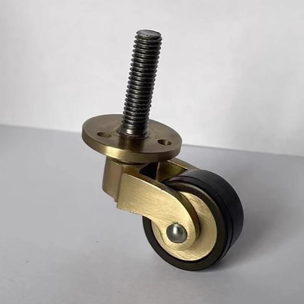 4 Stück Hochleistungs-Messingrollen mit 360-Grad-Drehung und geräuschlosen Lagern für einfache Bewegung von Sofas, Tischen und Möbeln