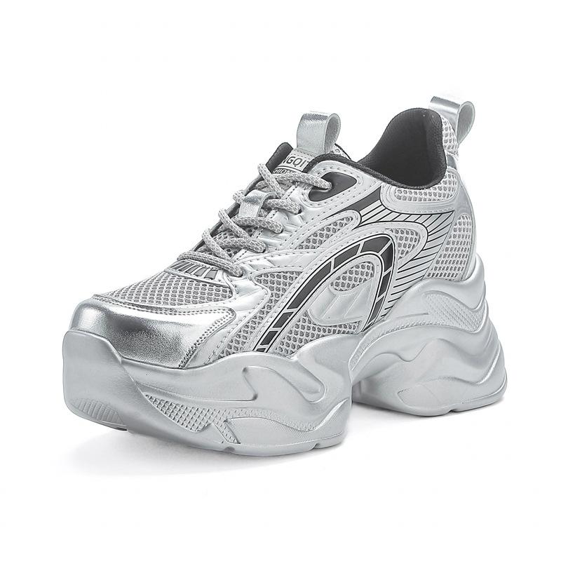 Spring and summer women's shoes new muffin thick-soled slope heel casual inner height increase cm casual small man