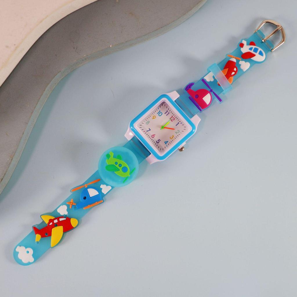 Cartoon Luminous Quartz Watch for Elementary Kids - Heart Design, Electronic & Pointer Display
