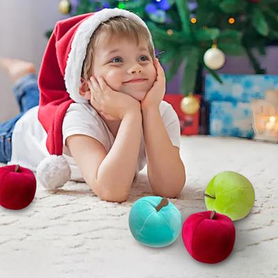 Apples Plush Toys Soft Apples Stuffed Animal 4-Inch Fidget Fruit Doll for Anxiety Relief Kids Room Decorition