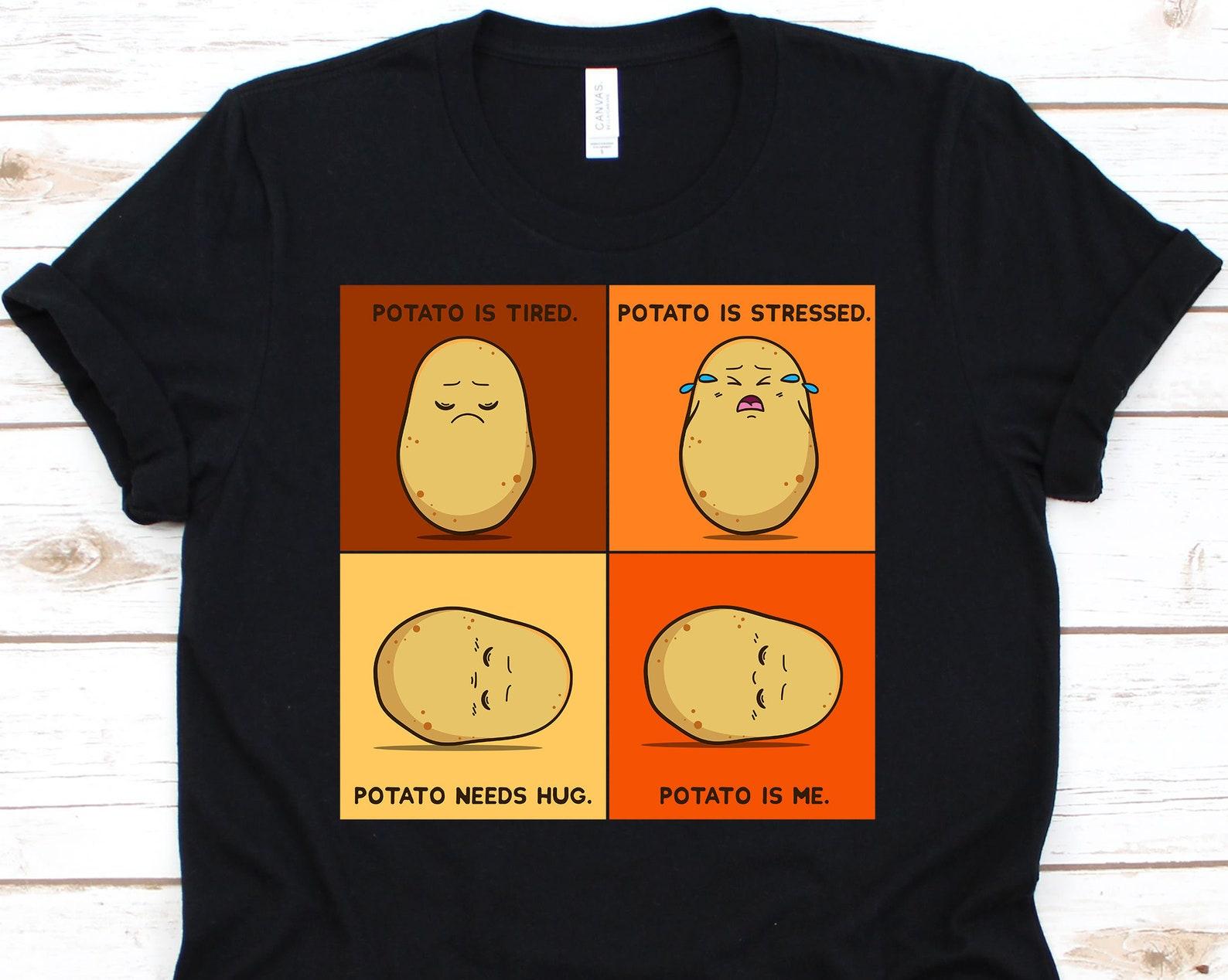 Potato Is Me Shirt, Potato Lover T-Shirt For Vegetable Eater Men Women, Couch Potato For Vegans, Root Veggie Tee, Spud Gifts 2XL