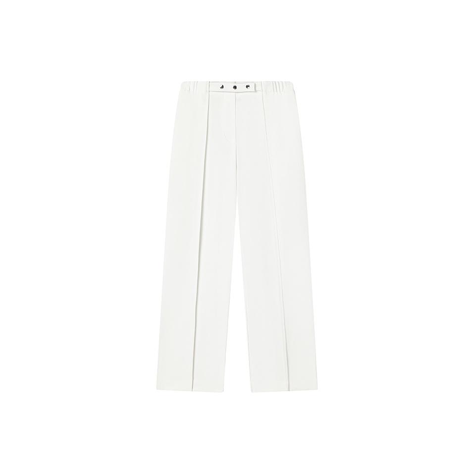 FILA Emerald Fashion Simple Solid Color Versatile Casual Pants Women bottoms Cloud-White F11W524803F-WT