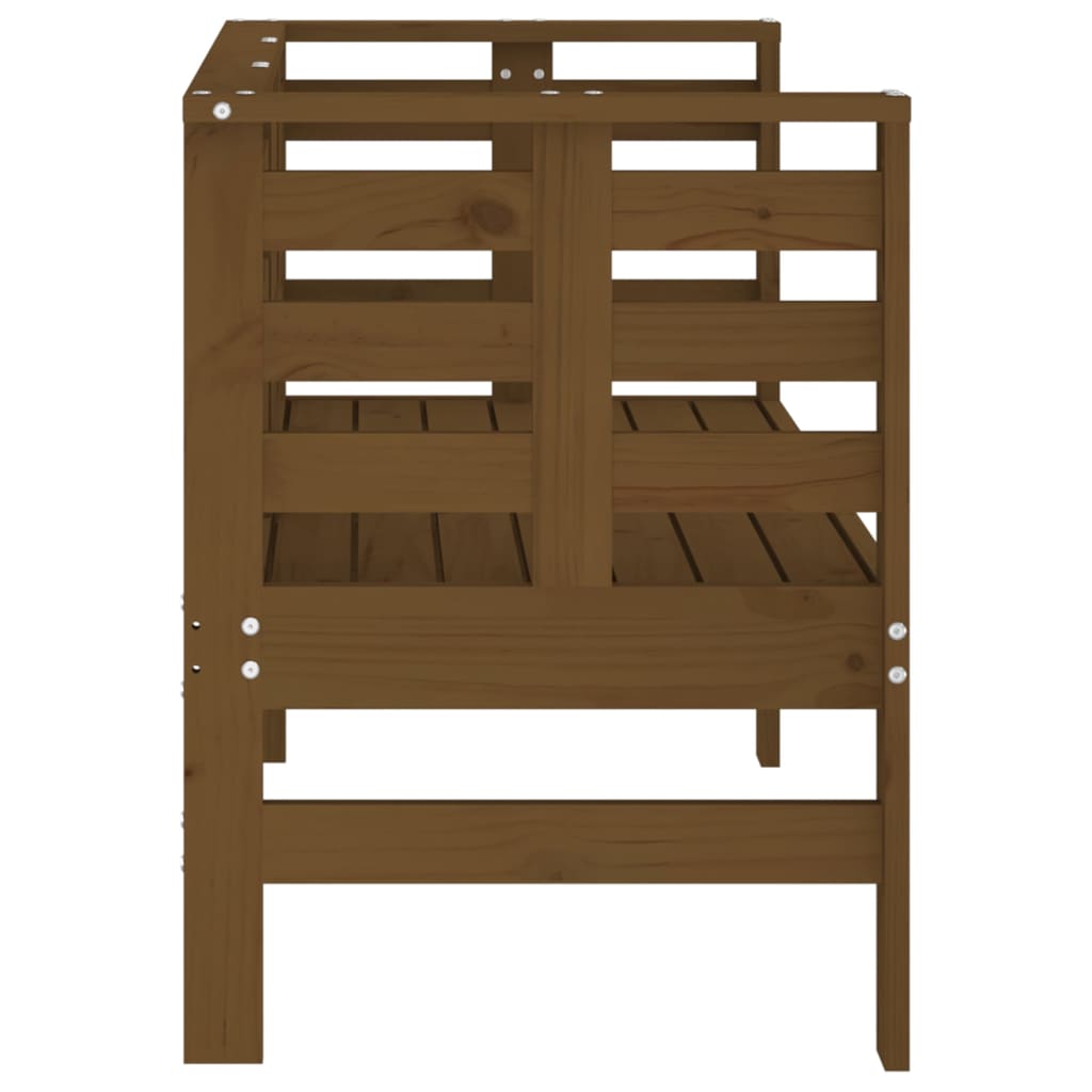Vidaxl Garden Bench, Honey, 111.5X53X71 Cm, Solid Pine Wood