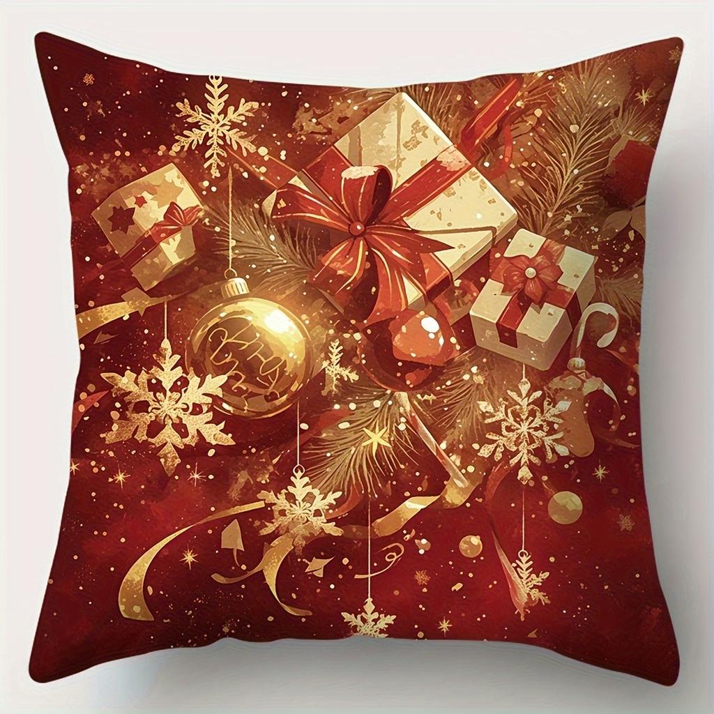 Christmas Decoration Pillowcase Gift Reindeer Christmas Tree Pillow Cover Living Room Sofa Cushion Suite Room Home Decoration