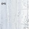 Cortina transparente de tul con diseño de plumas para ventana de balcón DYS Home Decor