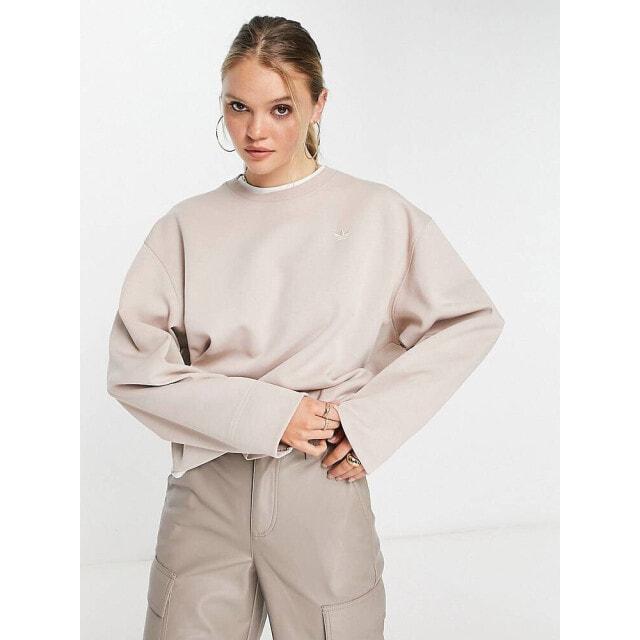 

Бежевый укороченный свитшот adidas Originals premium Essentials