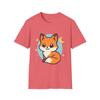 Unisex Softstyle Whimsical Fox T-Shirt Mens Womens Tees Top | Moon and Stars | Cozy Nighttime Vibes