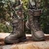 New large size combat boots PU mesh medium top wear-resistant tactical boots outdoor sports hiking shoes hiking shoes