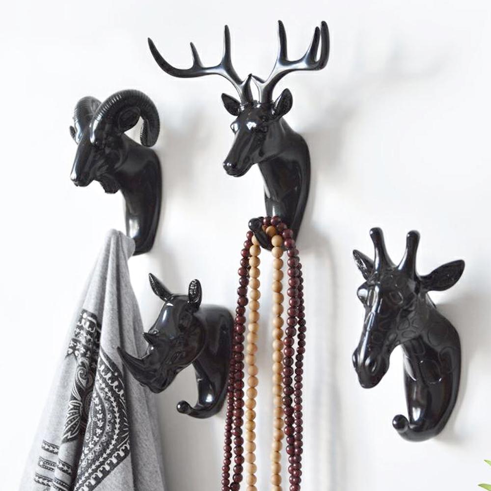 Hanger Keys Creative American Hanging Hook Holder Wall Home Strong Seamless Sticking Hook Decorative Hook Creative Animal