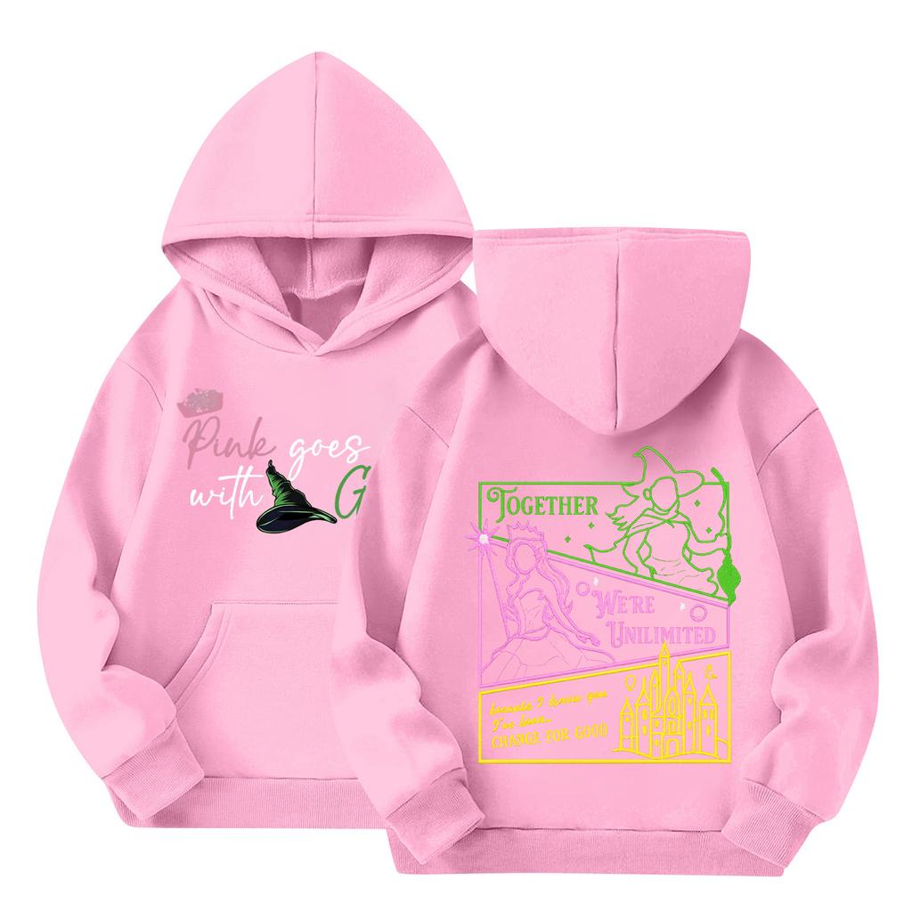 Kinder Kapuzenpullover Trendiges Langarm Hexen-Sweatshirt