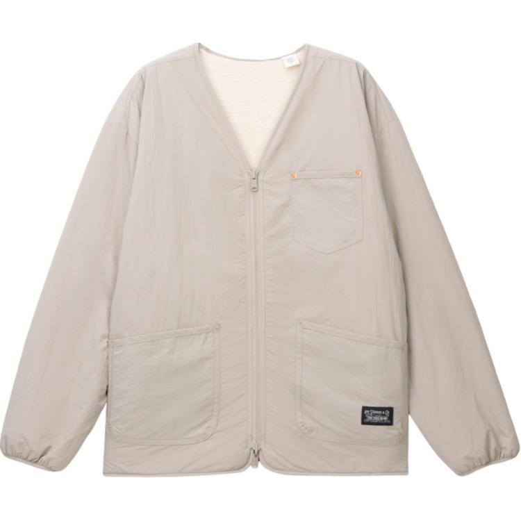 

Levis Свободная двусторонняя куртка с длинным рукавом из искусственной овчины Мужские куртки Светло-серый 002PX-0000 S