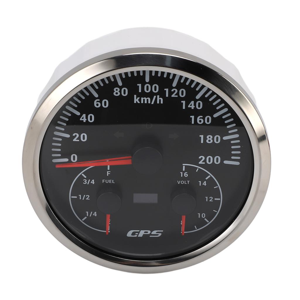 110mm 4 3 8in 3 In 1 GPS Speedometer Odometer with Voltmeter Fuel Level Gauge Turn Signal 200KM H for RV Yacht Truck