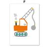 Nordic Cartoon Crane Excavator Dump Truck Front Loader Wall Art Posters and Prints Wall Pictures Kids Room Decor Canvas Painting