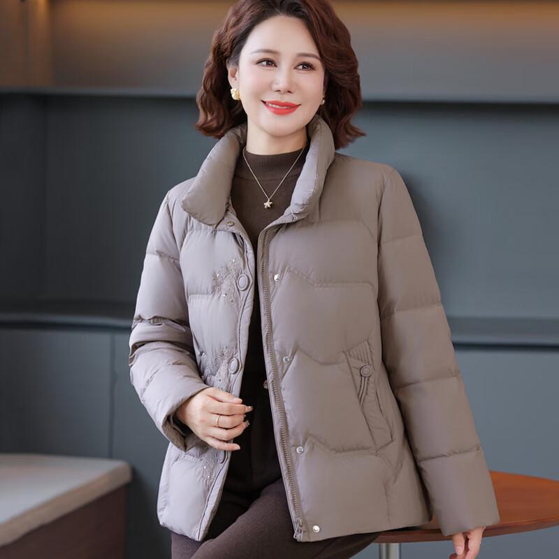 XueZhongFei Women's Elegant Embroidered Winter Down Jacket X2501419390F