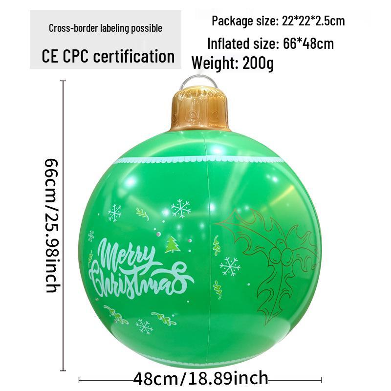 Cross-Border Christmas Courtyard Decoration: PVC Lantern & Inflatable Christmas Ball Set