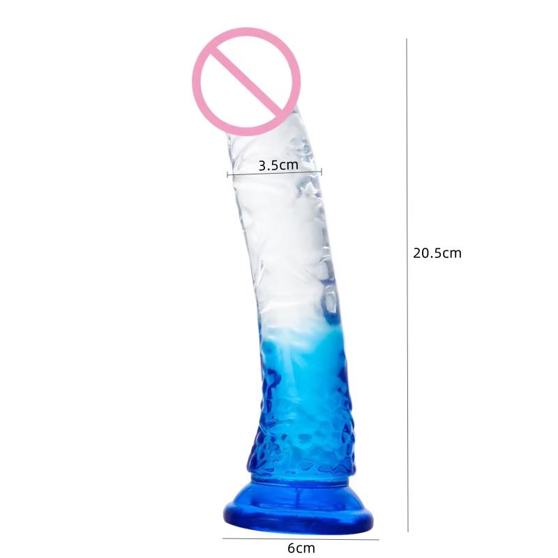 Transparent Realistic Dildo Jelly Penis Suction Cup Dildo Female Masturbator Clitoral Stimulator Big Dick Lesbian Sex Toys