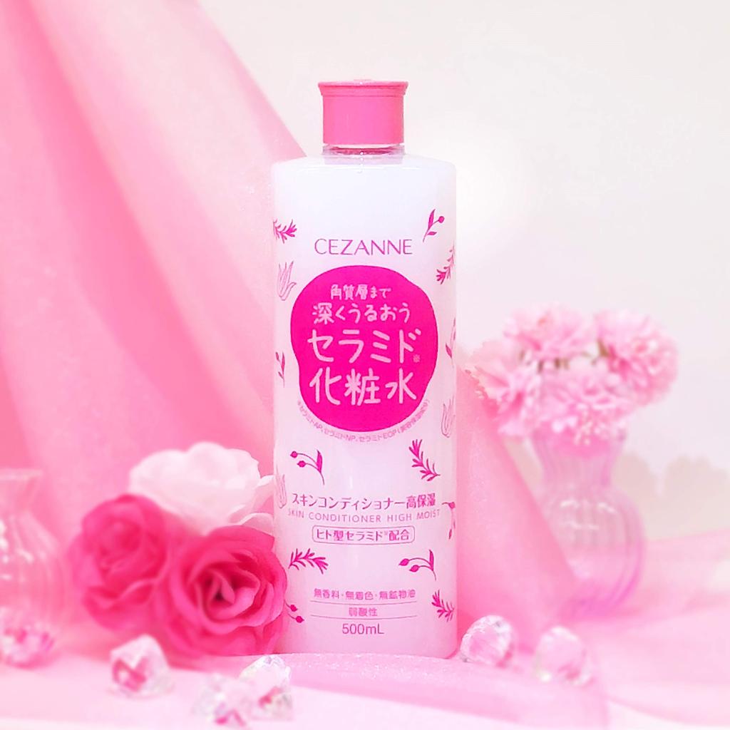 CEZANNE Skin Conditioner High Moisture 500ml - Large Size Ceramide Hydrating Toner