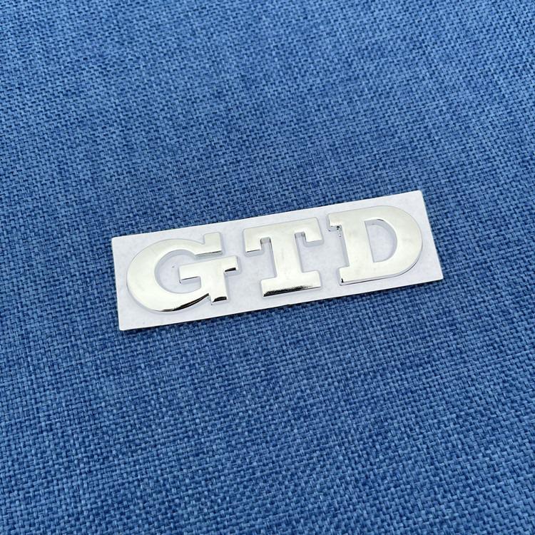 

Volkswagen GTD Grille Badge Metal Car Sticker for Golf 7, Lingdu, 6R-Line, Polo - Rear and Side Emblem.