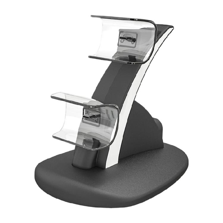 

Wireless Plugs In Charging Station for Controllers Double Port Fast Charging Included USB C Cable Stand чёрный