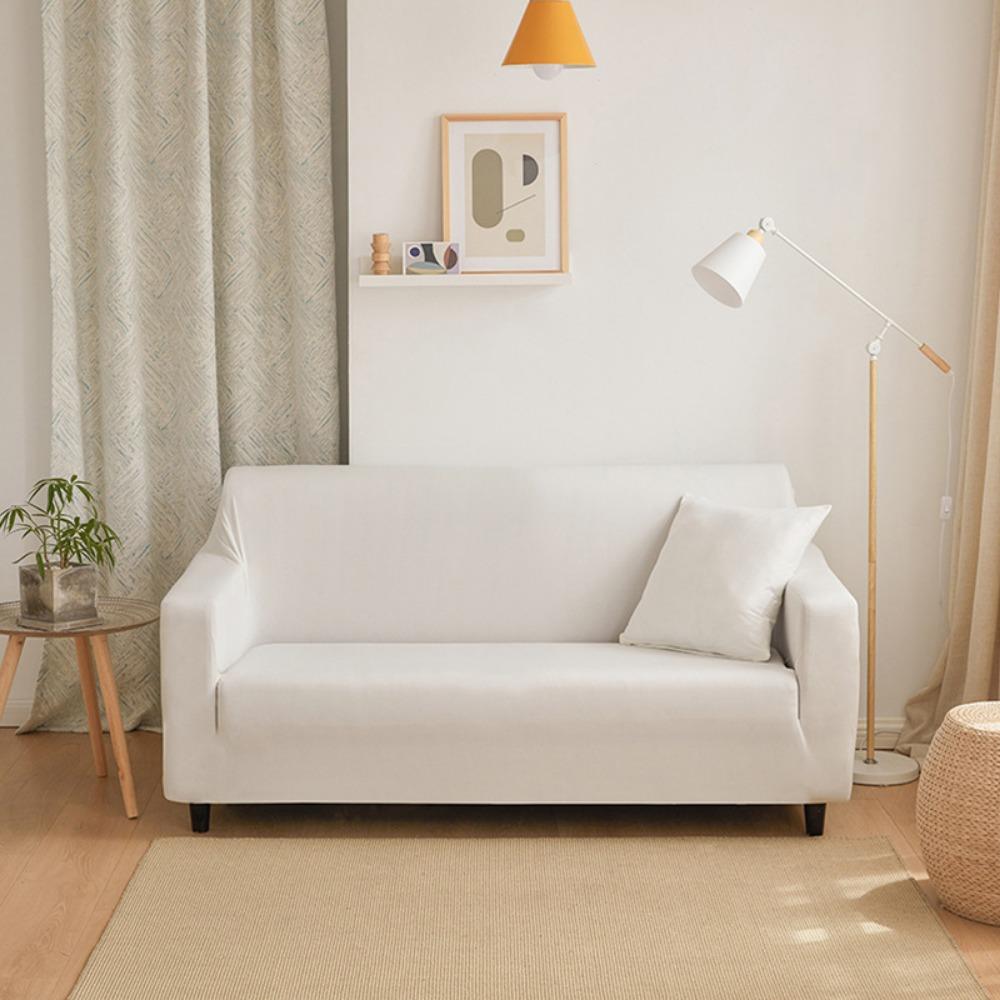Milk Silk Elastic Sofa Cover Universal Full Cover Anti Cat Scratch All Season Lazy One Piece