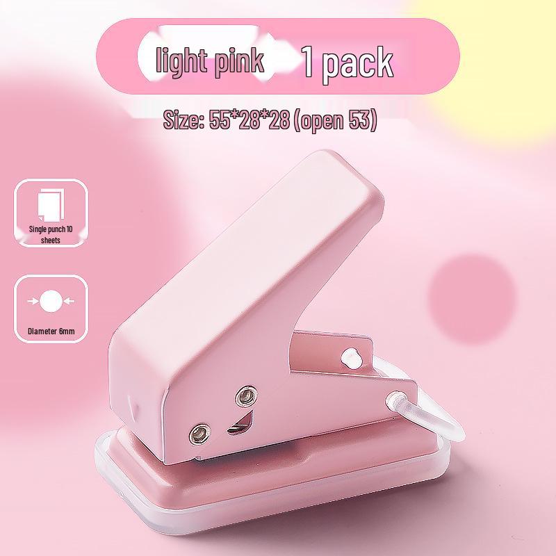 

Kaba Bear Mini Single Hole Punch for A4 Paper, Notebooks, and Handmade Projects світло-рожевий колір