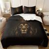 2/3Pcs Luxury Lion King Crown Duvet Cover Set(1 Duvet Cover & 1/2 Pillowcase) Soft Bedding Set Modern Home Bedroom Decor