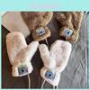 Winter Cartoon Plush Gloves For Women With Warmth And Anticold Design For School And Commuting