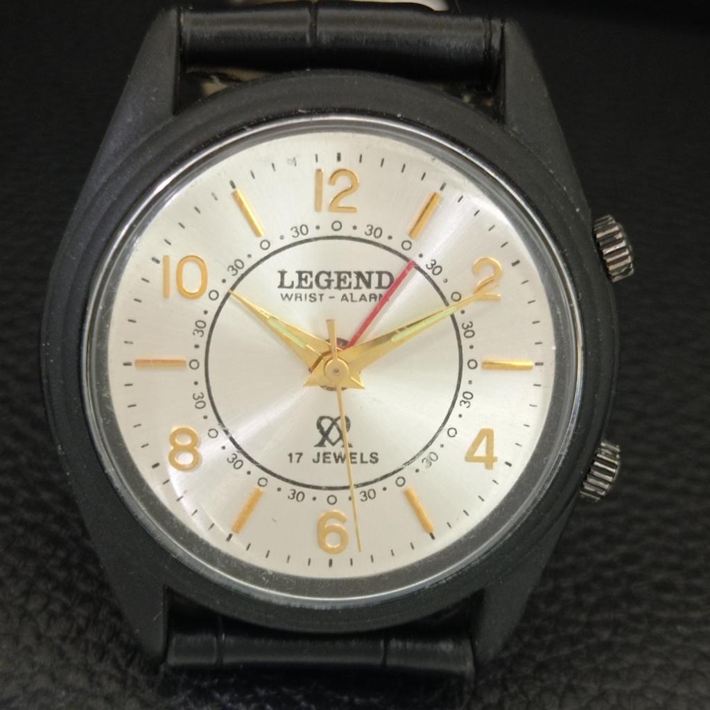 HAND-WINDING VINTAGE LEGEND SWISS MENS REFURBISHED ALARM WATCH A707530-1