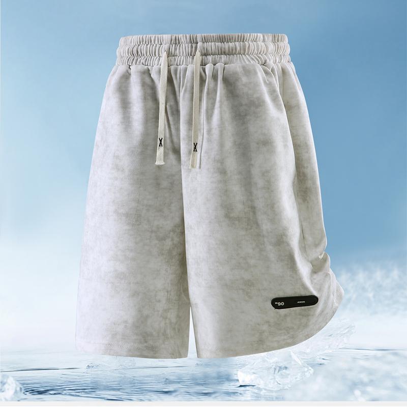 Smiao Plus Size 4XL-10XL Modieuze zwarte zomershorts voor heren met elastische tailleband, casual oversized shorts 10XL(135kg-150kg) beige