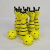 Holz Kleine Bowling Kinder Spielzeug Multifunktion Faltbar Zeichentrickmotive Eltern-Kind-Spielzeug Unisex Sport Tier Modell 2021