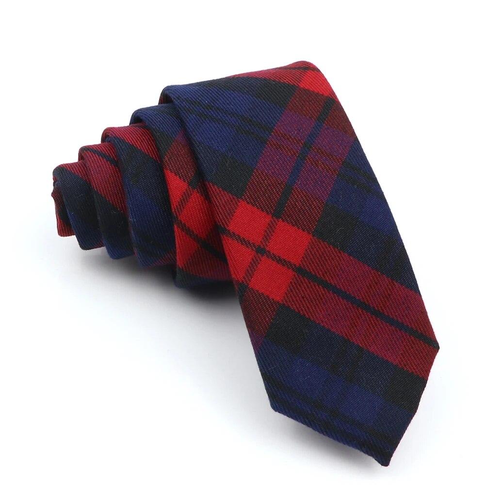 New Men's Tie Solid Color Stripe Soft Skinny 6cm Jacquard Necktie