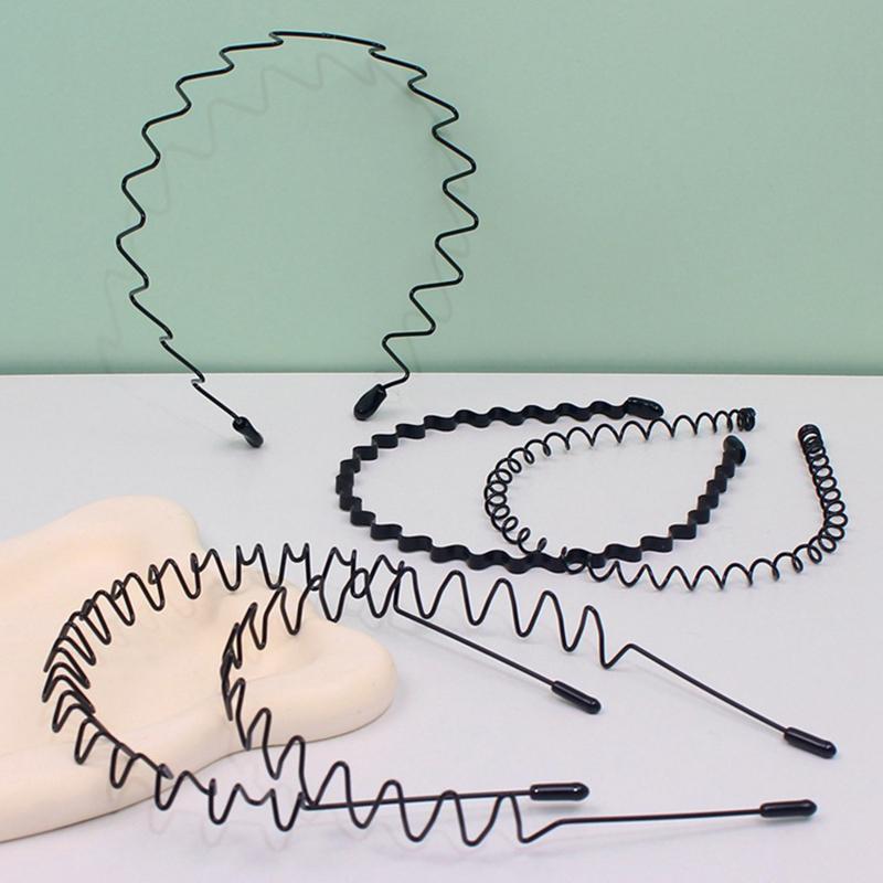 Diadema Metálica Ondulada de Resorte Unisex Sin Deslizamiento Diademas para Deportes al Aire Libre Diadema Simple para Mujeres Hombres Adorno para Lavarse la Cara