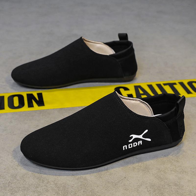 

Мужские лоферы 2024 года Летняя дышащая обувь слипоны для вождения Легкая удобная мягкая повседневная обувь для ходьбы Мужчина 44 чёрный