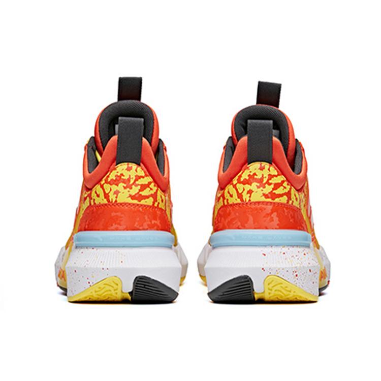 New ANTA Basketball Shoes Men Mid Top Orange/Yellow 112121615S-1