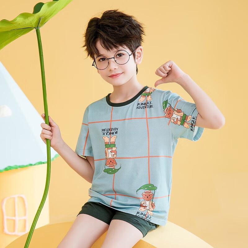 Fenteng Kids' Bear Tribe Summer Cotton Pajama Set