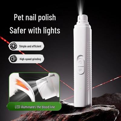 Lime à ongles électrique éclairée et coupe-ongles pour petits chiens et chats