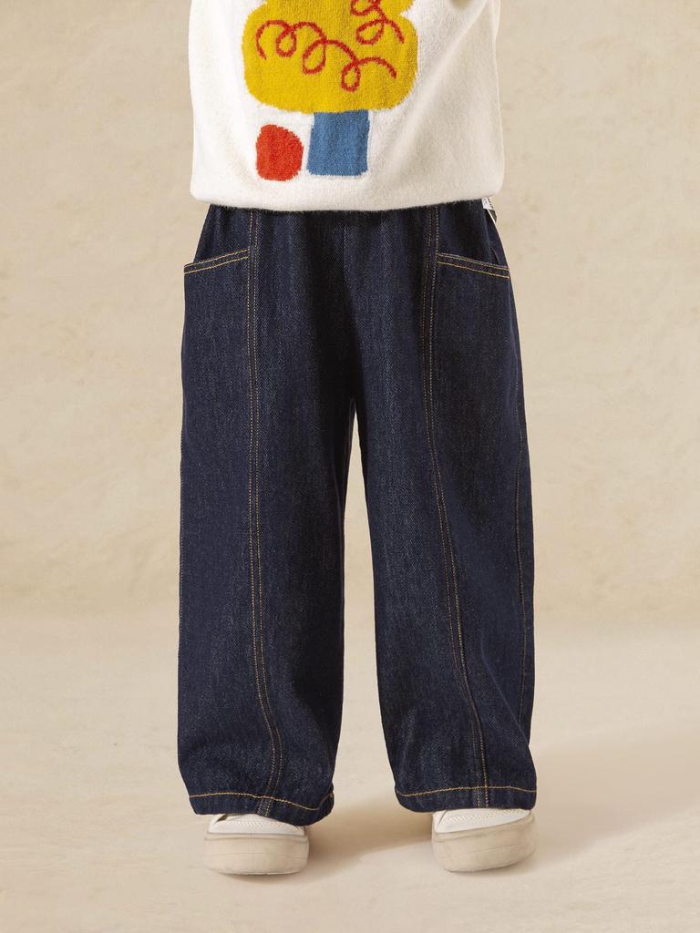 2025 Autumn Korean Style Kids' Casual Loose-Fit Jeans