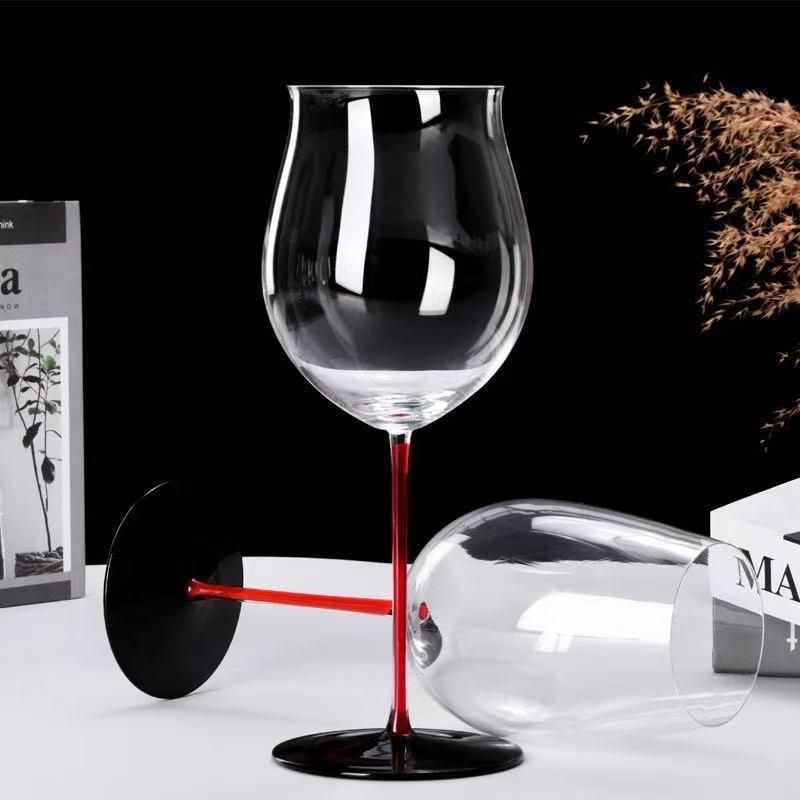 Papion Negru Pahar de Vin Roșu Cristal Design Faimos Austria Pahare cu Picior Capacitate Mare Goblet Bordeaux Vișiniu Cutie Cadou