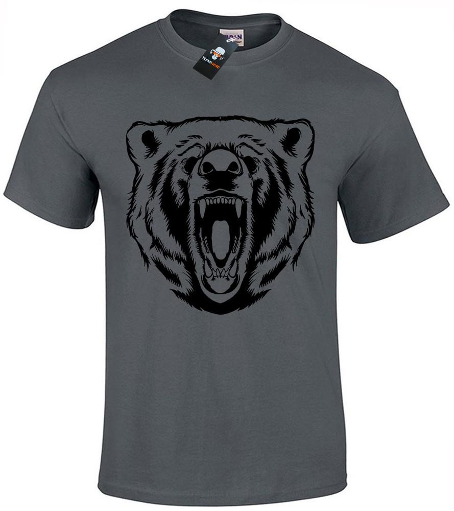 Grizzly Bear TShirt Wild Hunter Tattoo Panda Wildlife Christmas Gift T shirt 2XL