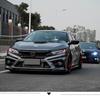 Glossy Black TR Grille & Body Kit for 2016 Civic Type R: Includes Rear Wing, Front Splitter, and Side Skirts.