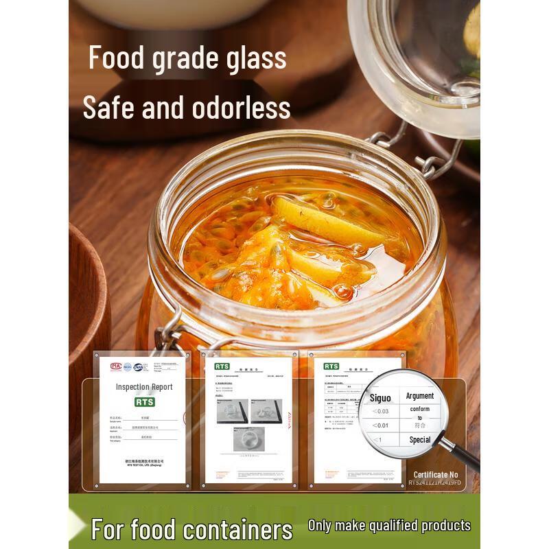 HANDUNYOU Glass Airtight Storage Jar Set