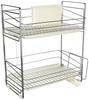 Pearl Metal Simple Storage Slim Dish Drainer Rack, 2 Tiers, White, HB-308
