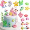 Under The Sea Cake Decor Mermaid Under The Sea Party Supplies Baby Shower Ocean Themed Birthday Party Cake Topper Decor