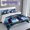 Messi Football Duo High Five Celebration Personalized Name Bedding Set,Airy Bed Linen for Sports Room Decor,Perfect Teenager Gift,Double Sided Duvet C