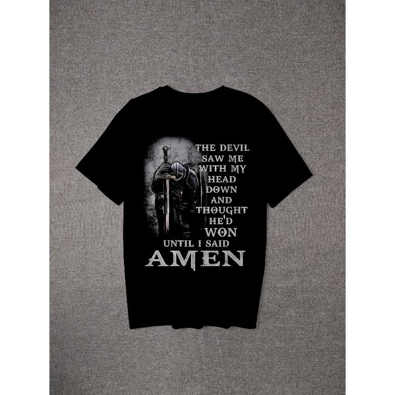 European sizes 3D Cool Knights Templar Graphic T-Shirt Featuring The Order of The Knights Templar, Designed for Men'S And Trendy Short-Sleeve Apparel