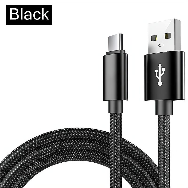 Цифровые кабели Высокоскоростной кабель USB Type-C для быстрой зарядки 3,3 фута/6,6 фута/9,9 фута для телефонов Android — совместим с Samsung, Redmi, OnePlus и Xiaomi Length 1M