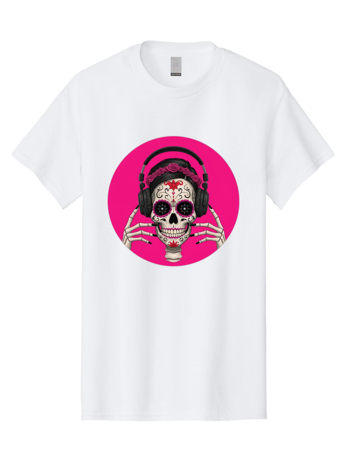 Sugar-Skull Mens Graphic Tee, 100% Cotton, Casual Summer Wear S разноцветный