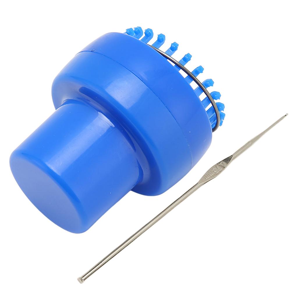 Mini pletací stroj Modrý Ergonomický design Funkce automatického uvolnění Krosna na háčkování